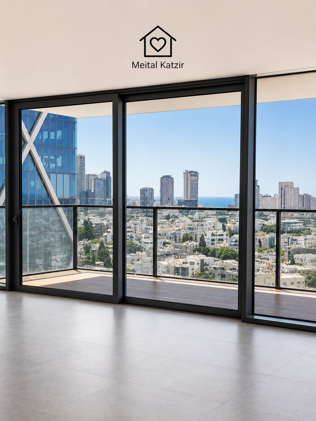 5 חדרים בקומה גבוהה עם נוף לים, ב.ס.ר שרונה, הנוף מהמרפסת לים